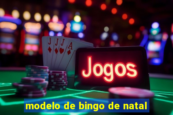 modelo de bingo de natal